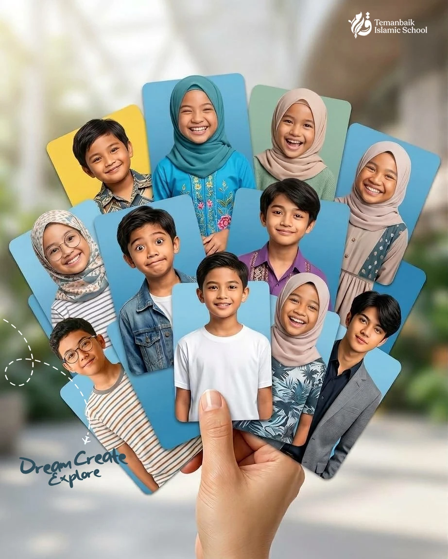 Siswa-siswi Temanbaik Islamic School yang ceria